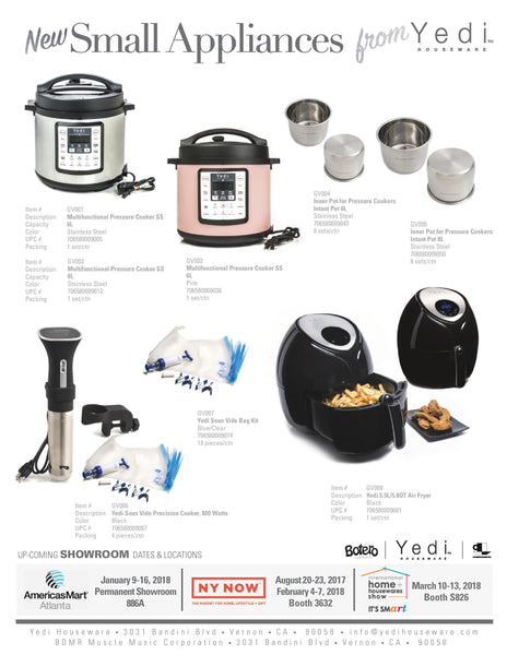 New Small Appliances from Yedi