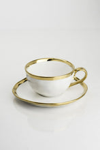 Load image into Gallery viewer, GOLD CUP &amp; SAUCER  (SET OF 4) 10OZ