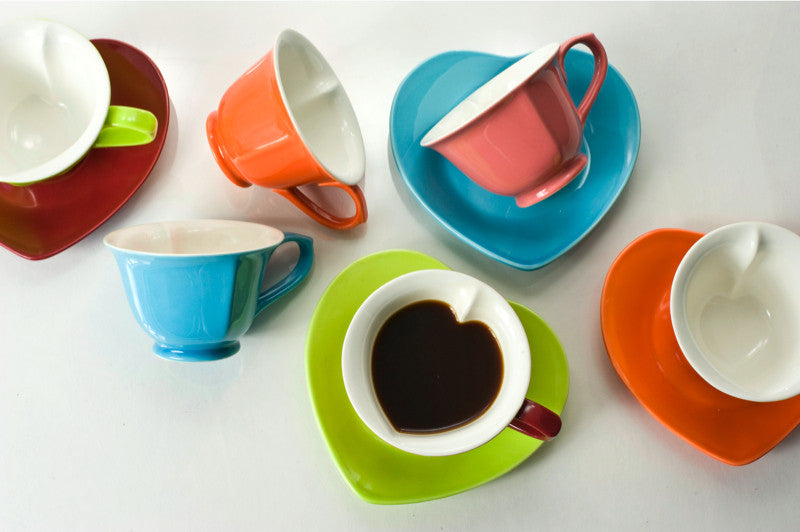 6.5 oz Cup and Saucer (set of 6) (ALL GLAZED)