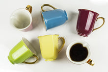 Load image into Gallery viewer, Set of 6 Assorted Gold Heart Mugs 12oz