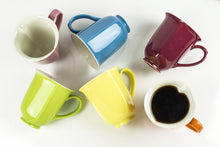 Load image into Gallery viewer, Set of 6 Assorted Glaze Heart Mugs 12oz
