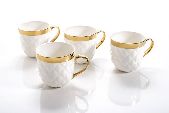 QUILTED MUGS SET OF 4