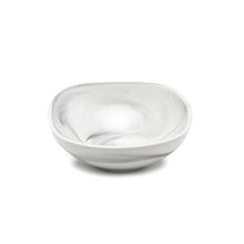 Load image into Gallery viewer, 10&quot; SQUARE BOWL from the Marble Collection, (grey with white marble combination)