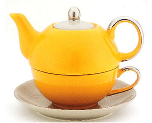 Orange/Light Grey Tea for One